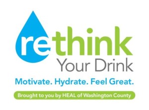 rethink with water droplet behind your drink