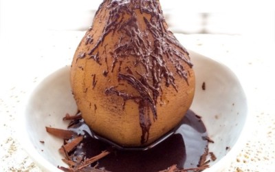 Chocolate Poached Pears