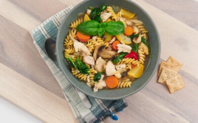 Roast It Once, Serve It 3 Times: Chicken Noodle and Veggie Soup